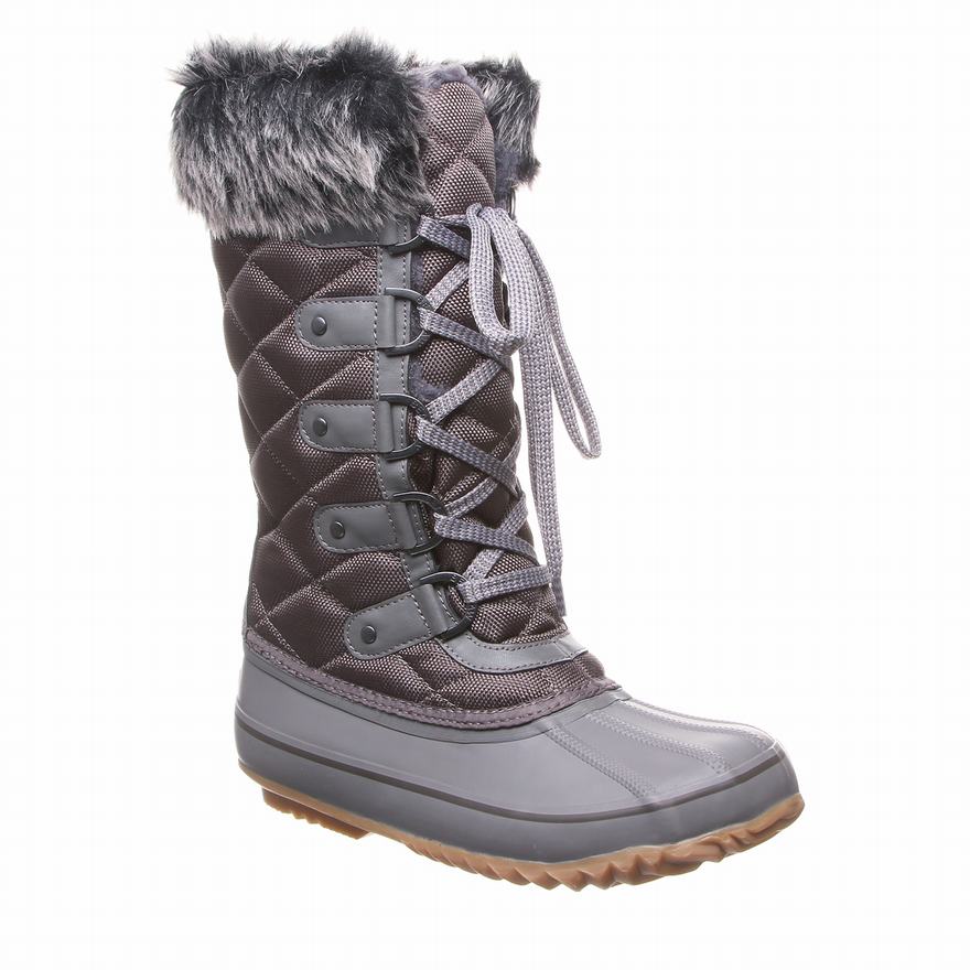 Bearpaw Mckinley Tall Boots UK - Women's Boots Grey ||PBZNMD-526||